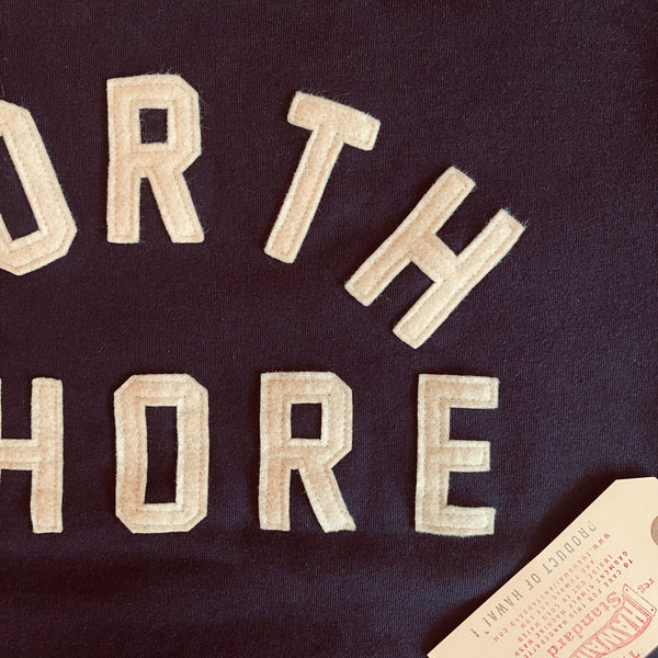 NORTH SHORE - ivory on navy